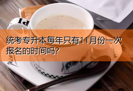 統(tǒng)考專升本每年只有11月份一次報名的時間嗎？