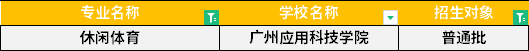 2022年廣東專升本休閑體育專業(yè)招生學校