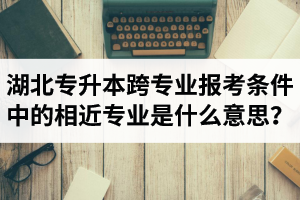 湖北省普通專升本跨專業(yè)報(bào)考條件中的“相近專業(yè)”是什么意思？