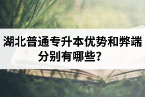 湖北普通專升本優(yōu)勢和弊端分別有哪些？