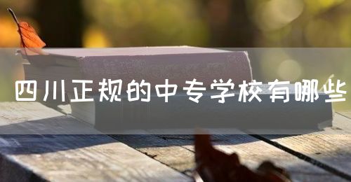 四川正規(guī)的中專學(xué)校有哪些？(圖1)