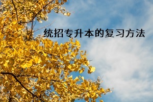 統(tǒng)招專升本的復(fù)習(xí)方法