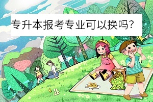 專升本報考專業(yè)可以換嗎