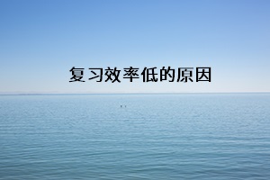 復(fù)習(xí)效率低的原因